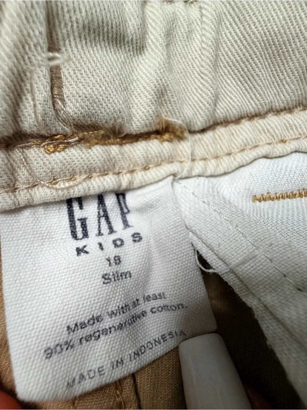 Gap Kids Tan Cargo Cotton Shorts Boys Adjustable Waist | Size 18S